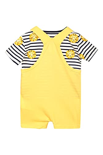 Mountain Warehouse Conjunto de Peto de Punto para bebé - Pichi Ligero de algodón 100 % - Ideal para Verano, Playa, pasear y Uso Diario Amarillo 2-3 Años