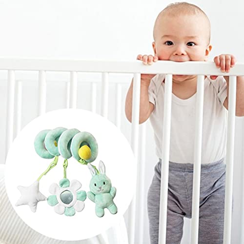 MSLing Pram CIB Combiete Actividad Espiral Juguetes de Peluche,Lindo Cochecito de Bebé Juguetes Juguetes Colgantes Juguetes Educativos de Peluche con Diseño de Flores de Estrella Animal para Bebés