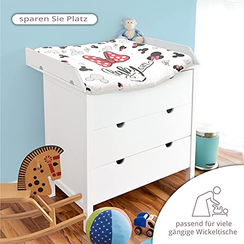 Mueble cambiador bebe 70 x 50 cm – Cambiador bebe impermeable Colchoneta cambiador Motivo Topo