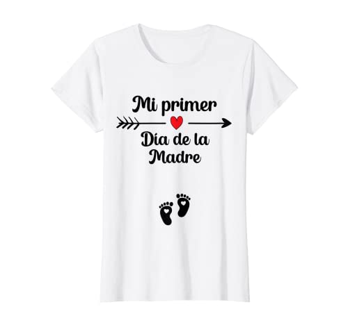 Mujer First Día de la Madre Anuncio Embarazadas Mamá en Práctias Camiseta