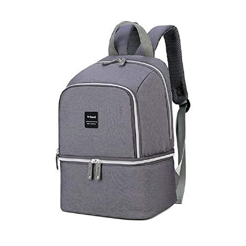 MYWILON Mochila Nevera isotérmica – Bolsa Termica Nevera Playa Picnic Camping Trabajo Multifuncional Impermeable – Bolso Termico Mama para Sacaleche Leche Materna biberón (Gris)