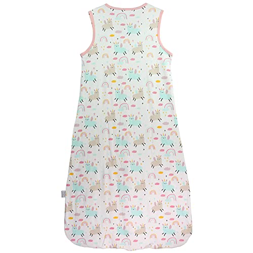 NA - Saco de dormir para bebé (verano, 0,5 tog), Rainbow Shaf White, 1.5-3 años