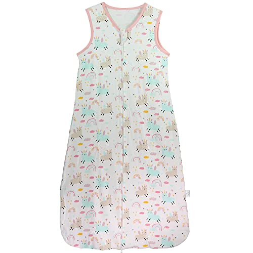 NA - Saco de dormir para bebé (verano, 0,5 tog), Rainbow Shaf White, 1.5-3 años