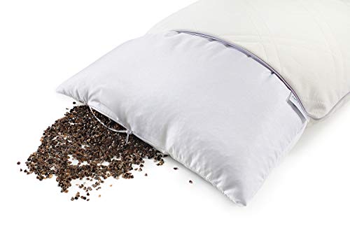 NATURECA Almohada Sarraceno 40 x 80 Almohada Cervical Almohada de cáscara de sarraceno orgánica Almohada ortopedica