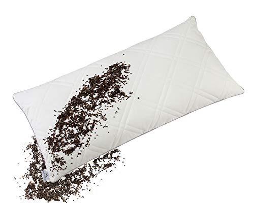 NATURECA Almohada Sarraceno 40 x 80 Almohada Cervical Almohada de cáscara de sarraceno orgánica Almohada ortopedica