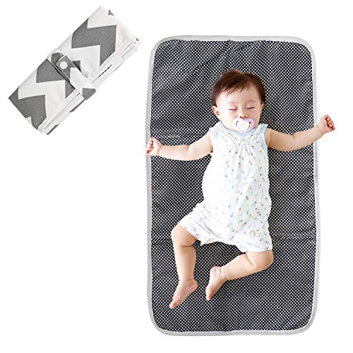 NEWSTYLE Portátil Cambiador,Portátil estera de Pañales para Bebé， Impermeable Cambiador de Pañales, Lavable Plegable Cambiador de Viaje, Orinal Infantil Pad Kit de Cambiador Para el Hogar Viaje Fuera