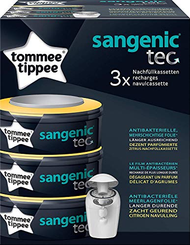 No Name (foreign brand) Sangenic Tec Paquete de 3 Zitrus Nachfüllkassetten para Windeleimer