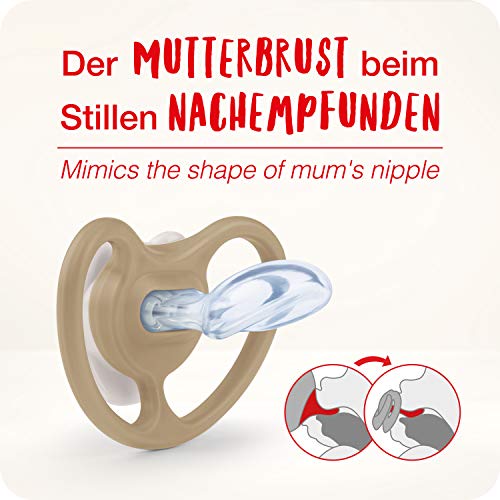 NUK Chupetes espaciales | 0-6 meses | Maniquíes de ventilación extra | Silicona BPA | Penguin & Fox | Pack de 2