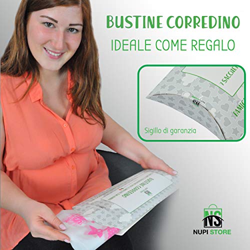 NuPi Store® 7 Bolsitas de canastilla para bebé | Sobres para maletas de hospital de nacimiento de bebés | Transparente | Cursor hermético | Idea de regalo | XXL | Antibacterianos reutilizables | Rosa