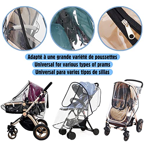 O³ Lola Kids Burbuja Lluvia Universal Silla Paseo Con 2x Gancho Carrito Bebe - Protector De Lluvia Universal Para Silla De Paseo- Protege De Lluvia – Viento – Humedad– Nieve- Con Ventana De Contacto