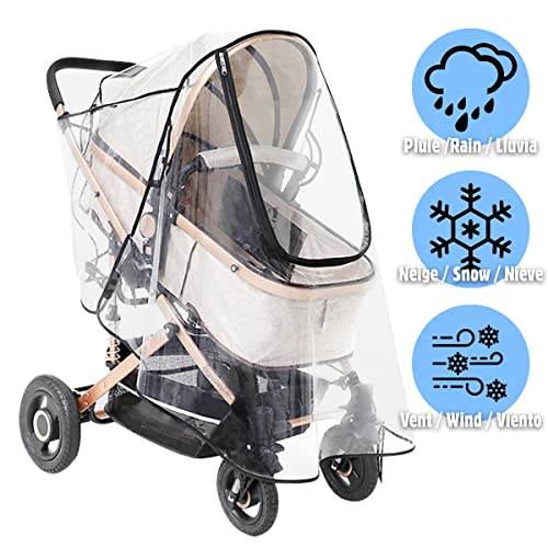 O³ Lola Kids Burbuja Lluvia Universal Silla Paseo Con 2x Gancho Carrito Bebe - Protector De Lluvia Universal Para Silla De Paseo- Protege De Lluvia – Viento – Humedad– Nieve- Con Ventana De Contacto