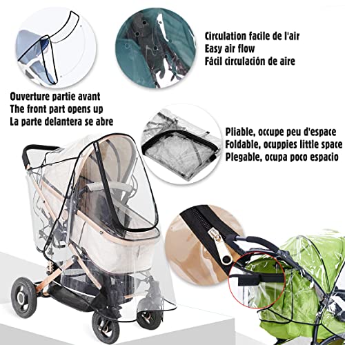 O³ Lola Kids Burbuja Lluvia Universal Silla Paseo Con 2x Gancho Carrito Bebe - Protector De Lluvia Universal Para Silla De Paseo- Protege De Lluvia – Viento – Humedad– Nieve- Con Ventana De Contacto