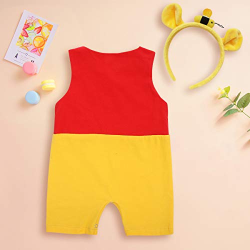 OBEEII Bebé Niños Donald Duck Polka Dot Winnie The Pooh Mameluco Body Cartoon Estiloe Romper Jumpsuit