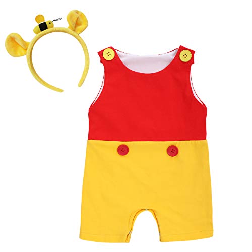 OBEEII Bebé Niños Donald Duck Polka Dot Winnie The Pooh Mameluco Body Cartoon Estiloe Romper Jumpsuit