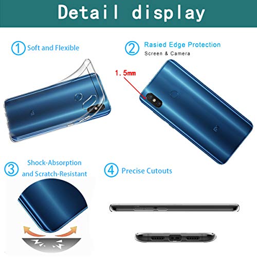 Oihxse Transparente Silicona Case Compatible con Xiaomi Mi MAX 3 Funda Suave TPU Protección Carcasa Moda Dibujos Animados Divertida Diseño Ultra-Delgado Cubierta-Planeta