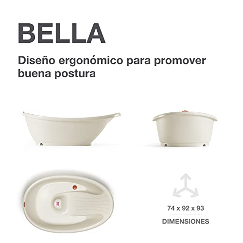 OKBABY Kit Bella bañera más soporte - Perfecto para la hora del baño desde 0-12 meses - Blanco