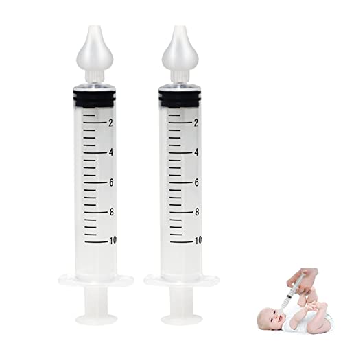 Olakin Aspirador Nasal [2 Piezas], Jeringa Irrigadora Nasal Profesional con Punta de Succión Nasal de Silicona Reutilizable, Aspirador Nasal Bebes Silicona Portátil