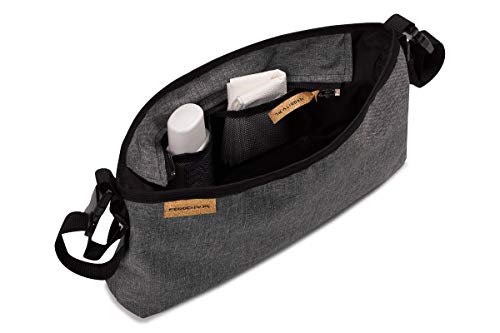 Organizador para cochecito Ajuste universal e impermeable CON 1 ganchos para cochecito GRATUITOS Len gris [075]