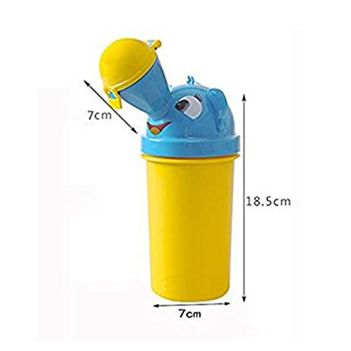 Orinal portátil para bebés y niños, urinario de emergencia para camping, para viajes en coche y para que los niños aprendan a hacer pipí niña（7 * 18.5cm）