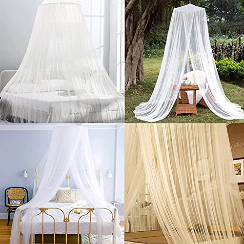 Parikrama - Mosquitera universal para cama de matrimonio (1 a 1 plaza), color blanco