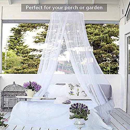 Parikrama - Mosquitera universal para cama de matrimonio (1 a 1 plaza), color blanco