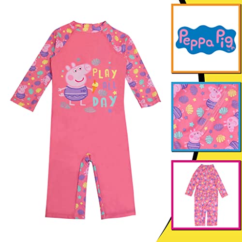 Peppa Pig Jugar Todo el día de los bebés Sunsafe Traje de baño Rosa 18-24 Meses