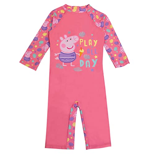 Peppa Pig Jugar Todo el día de los bebés Sunsafe Traje de baño Rosa 18-24 Meses