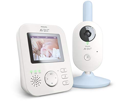 Philips AVENT Baby monitor SCD835/26 video-monitor para bebés 300 m FHSS Azul, Blanco - Vigilabebé (300 m, Digital, 50 m, 300 m, FHSS, 2.4 GHz)