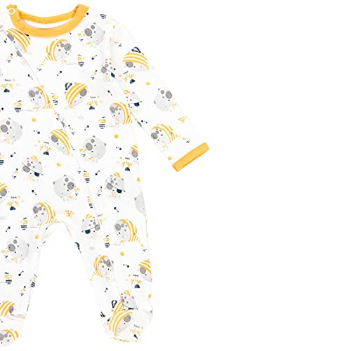 Pijama bebe - Pelele bebe niño – Pijama bebe recien nacido- para dormir - pijama con pies- para bebe niño de 0 meses a 24 meses –100% algodón - estampado osos piratas color blanco