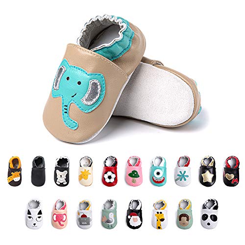 Primeros Pasos Bebe Niña Niños Zapatos Zapatillas de Estar por Casa Pantuflas Calzado Botitas y Patucos Infantiles Piel Sintético Casual Antideslizante-2 KHDX 6-12 Meses