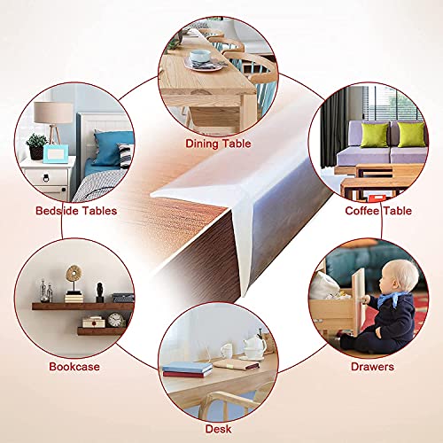 Protector para bebe de mesa y mueble transparente 3M preadhesivo de silicona y PVC para esquina de mesa, protección de esquinas y bordes para bebés, protección de muebles para seguridad de bebé