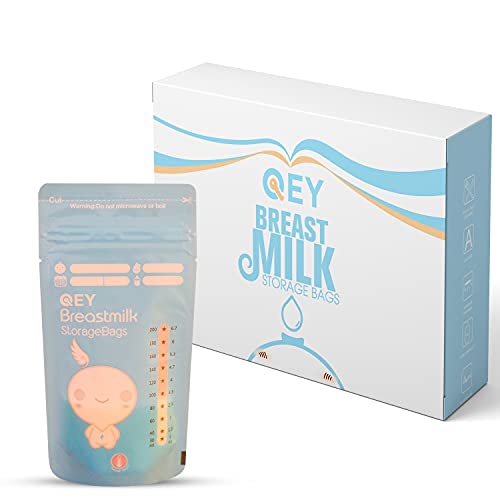 QEY - 120 bolsas de leche materna - Bolsas de almacenamiento - Bolsas esterilizadas para leche materna - Sin BPA