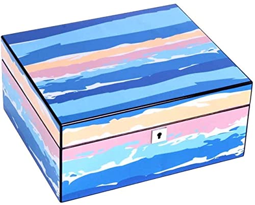 QHHALXZ YANGPIN - Caja hidratante creativa de madera de cedro con humidificador e higrómetro caja decorativa BMZDXJG-0