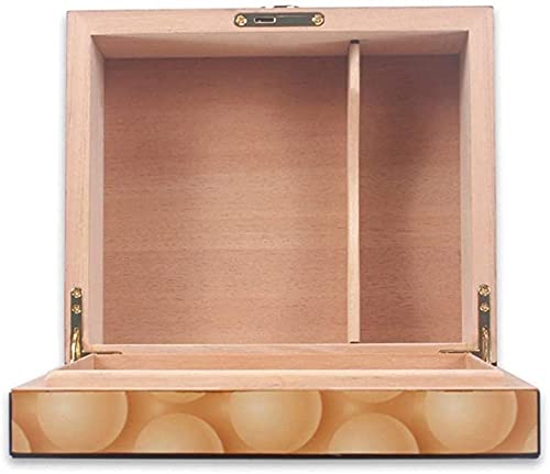 QHHALXZ YANGPIN - Humidificador de madera de cedro doble gran capacidad con humidificador e higrómetro caja decorativa BMZDXJG-0