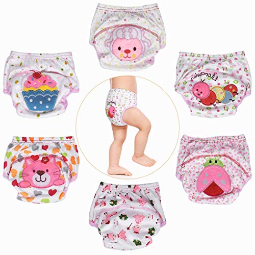 QinGuang 6pcs reutilizables bebé bebé niño entrenamiento pantalones reutilizables ropa interior pañales