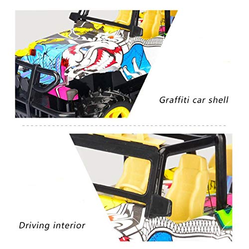 RC Car, Graffiti RC Cars Juguetes para niños para niños Niñas, todo terreno 4WD Vehículo todo terreno con control remoto, 1:14 Carreras de camiones Monster Truck Offroad, Vehículo eléctrico para niños