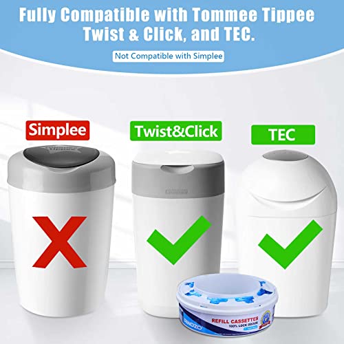 Recarga para cubo de pañales Tommee Tippee Twist & Click Enhanced, 4 unidades