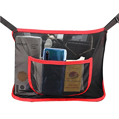 Red Almacenamiento Coche Bolsa Malla - Bolso Mano Bolsa Para Asiento Coche Bolsa Multifuncional Bolsa Para Aperitivos Bebidas TeléFonos MóViles Color Rojo 40 X 25 X 24 Cm