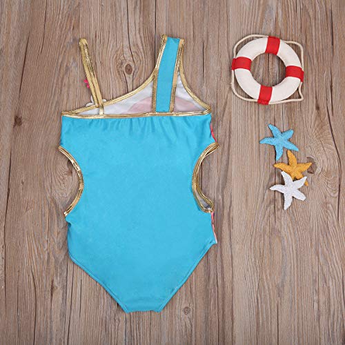 Ropa Bebe NiñA Verano Barata Mermaid Siamese Swimsuit Girls Traje De BañO Fuera del Hombro Lindo