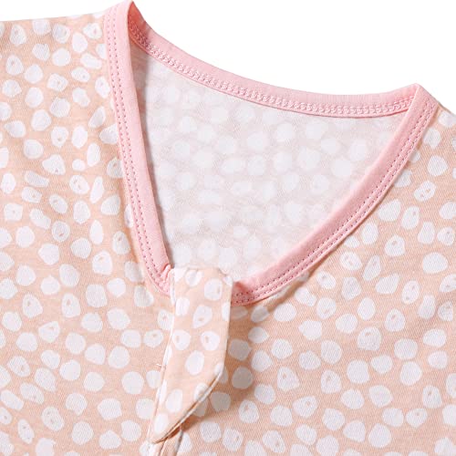 Saco de dormir de verano para bebé, de algodón, 0,5 tog, 90 cm (12-24 meses), diseño de lunares, color rosa