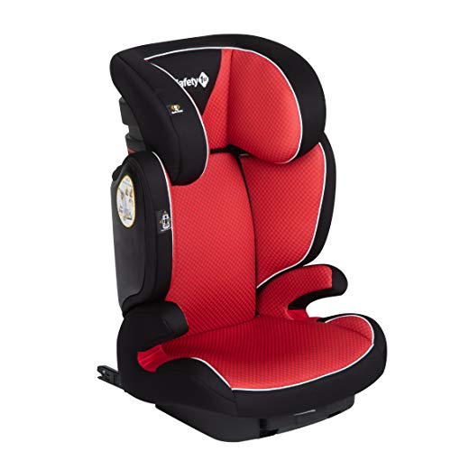 Safety 1st Road Fix Silla Coche Grupo 2 3 ISOFIX, Crece con el Niño 3-12 años (15-36 kg), Protección Lateral Segura, Ajuste Fácil y Seguro, Pixel Red (rojo)