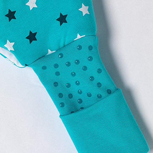 schlummersack Saco de Dormir de Verano con pies, 1 TOG, 100 cm, diseño de Estrellas, con piernas y puños alargados para una Estatura de 100 – 110 cm, pies, 1 TOG.