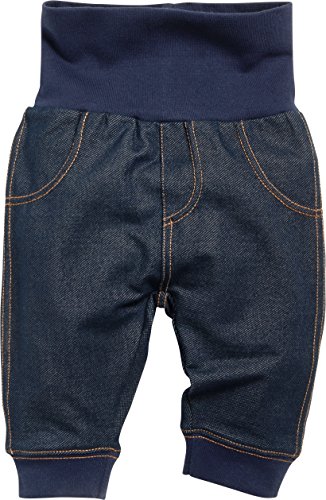 Schnizler Baby Sweat-Hose Jeans-Optik Pantalones de Deporte, Blue 7, 56 cm para Bebés