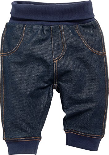 Schnizler Baby Sweat-Hose Jeans-Optik Pantalones de Deporte, Blue 7, 56 cm para Bebés