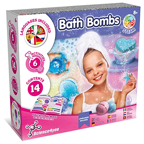 Science4you-Kit para Hacer Bombas Kit de Ciencia con 6 8 Años: Bola para Baño Relajantes-Juguetes Científicos y Juegos de Experimentos Niños (80003501)