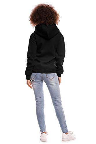 Selente Mummy Love - Sudadera con capucha para mujer de manga larga para lactancia materna (fabricada en la UE) de 100% algodón para embarazo y lactancia Chaqueta con cremallera de color negro. S