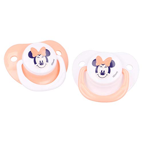 SET 2 CHUPETES TETINA ANATOMICA SILICONA +6 M CON FUNDA MINNIE INDIGO DREAMS