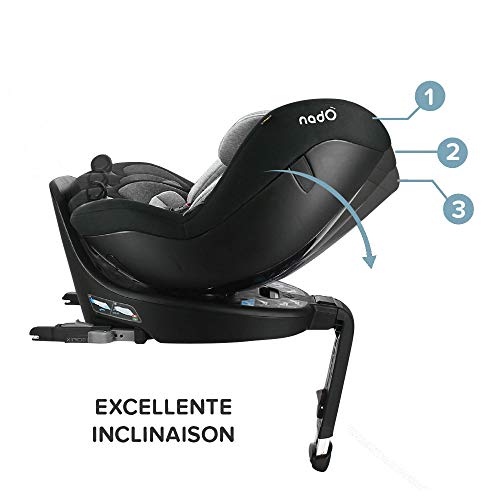 Silla de coche I-Size O3 LITE con rotación de 360° - 40-105 cm - NADO x MIGO (rojo)