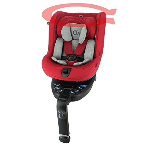 Silla de coche I-Size O3 LITE con rotación de 360° - 40-105 cm - NADO x MIGO (rojo)