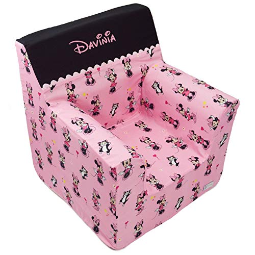 Sillón o Asiento Infantil Montessori Personalizado de Espuma para bebés y niños (Minnie)